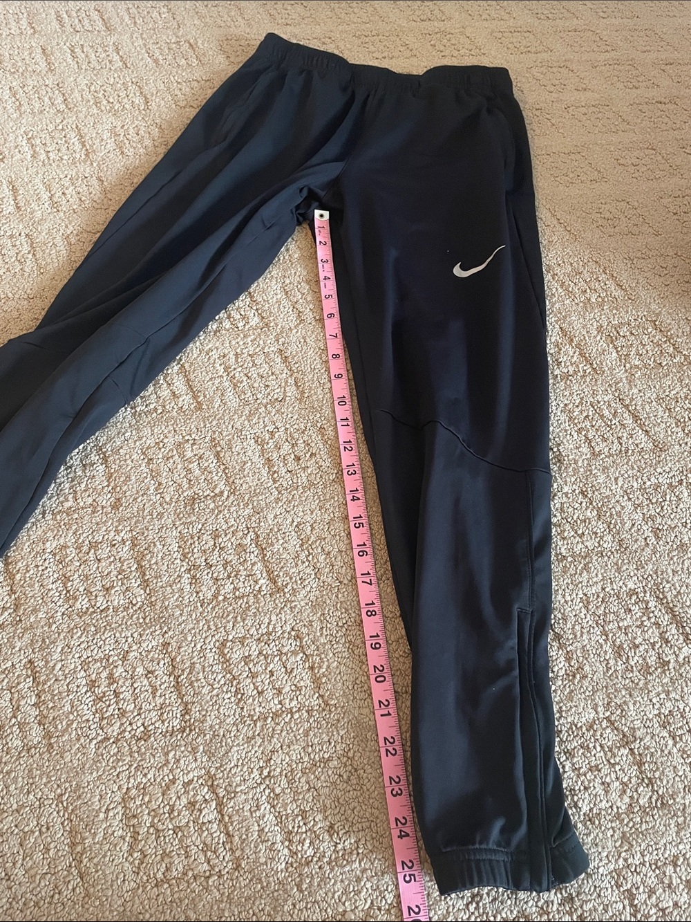 Nike Black Track Pants with White Swoosh - Picture 8 of 9